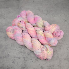 Load image into Gallery viewer, Desert Rainbow - Hand Dyed Special Sock, Fingering Weight 90/10 Superwash Merino Silk Yarn, UV Reactive Pastel Rainbow, 463 Yards (423 M)
