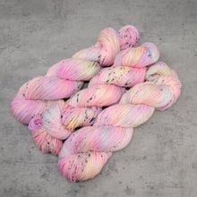 Load image into Gallery viewer, Desert Rainbow - Hand Dyed Special Sock, Fingering Weight 90/10 Superwash Merino Silk Yarn, UV Reactive Pastel Rainbow, 463 Yards (423 M)
